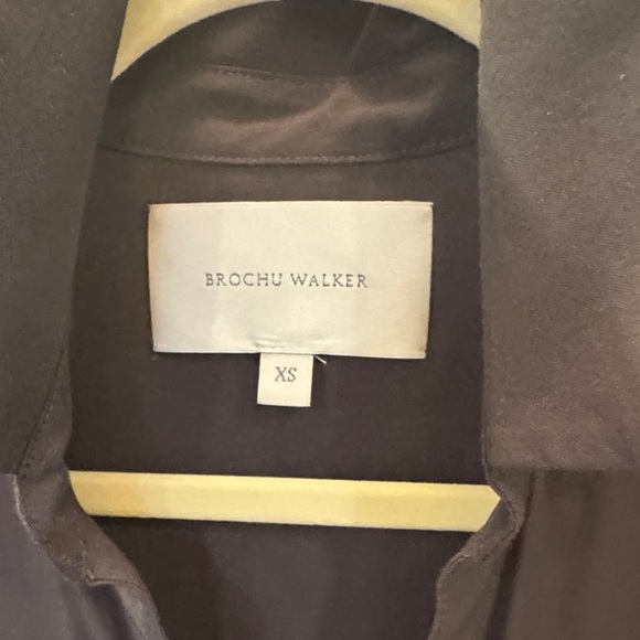 NWT Brochu Walker Havava Maxi Dress - Soft Black Puff-Sleeve Shirt Dress - Picture 5 of 5